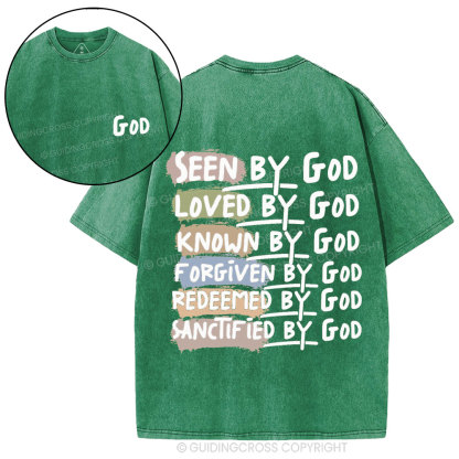 Seen By God Christian Washed T-Shirt