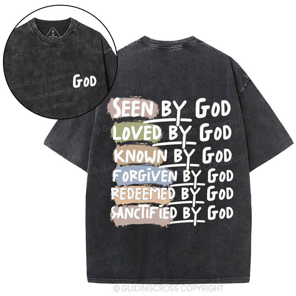 Seen By God Christian Washed T-Shirt