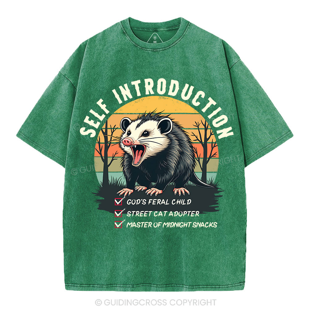 Self Introduction Christian Washed T-Shirt