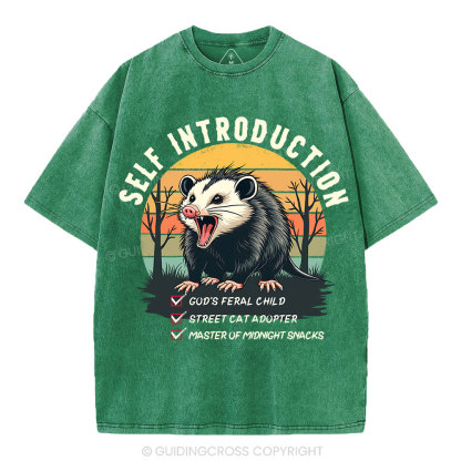 Self Introduction Christian Washed T-Shirt