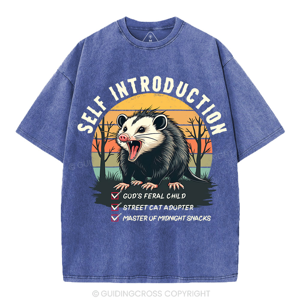 Self Introduction Christian Washed T-Shirt