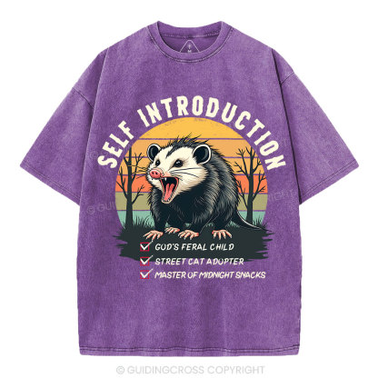 Self Introduction Christian Washed T-Shirt