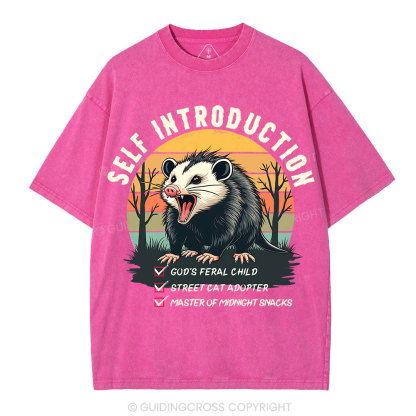 Self Introduction Christian Washed T-Shirt