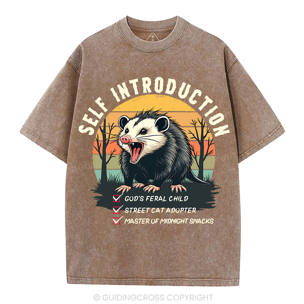 Self Introduction Christian Washed T-Shirt