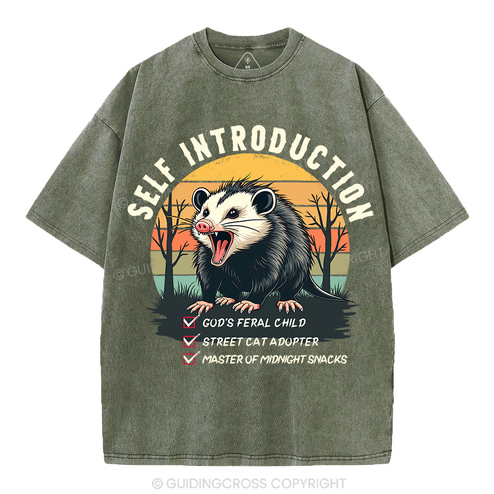 Self Introduction Christian Washed T-Shirt