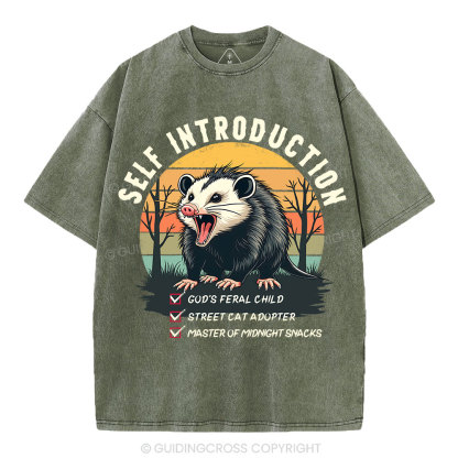 Self Introduction Christian Washed T-Shirt