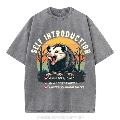 Self Introduction Christian Washed T-Shirt