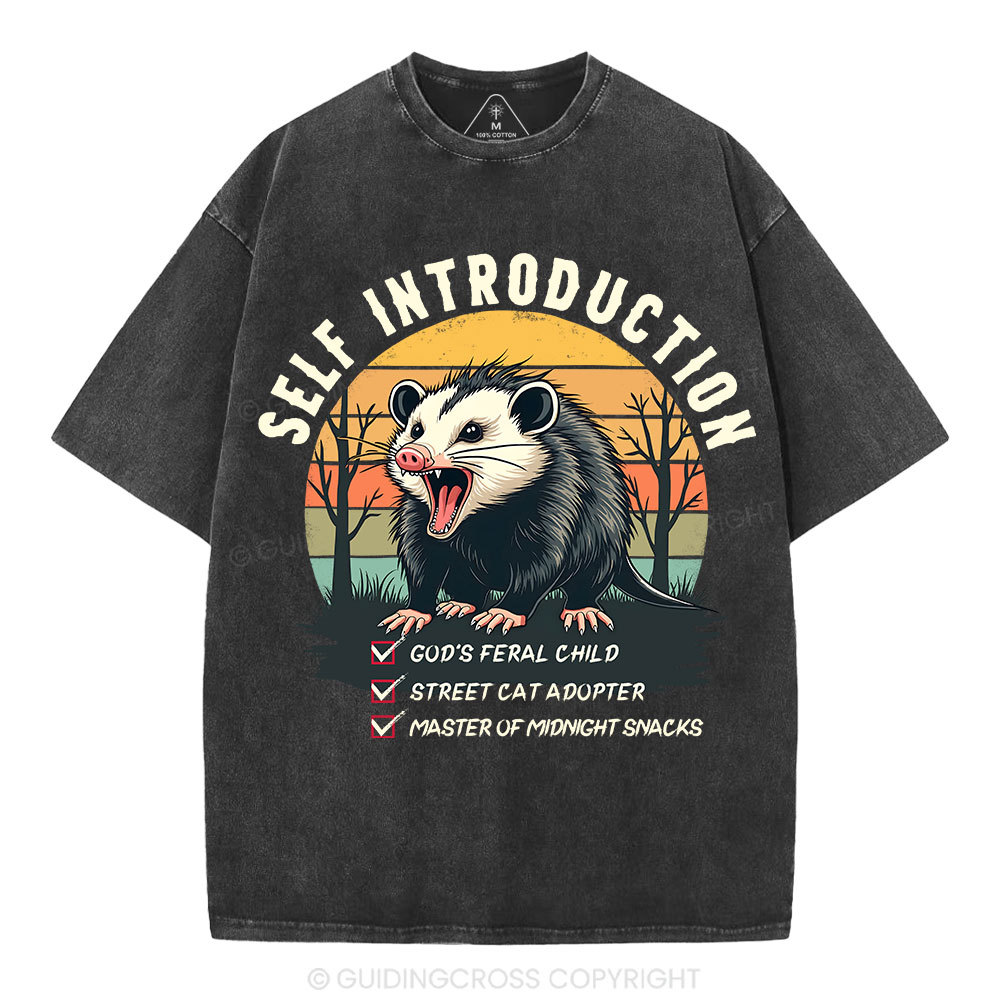 Self Introduction Christian Washed T-Shirt