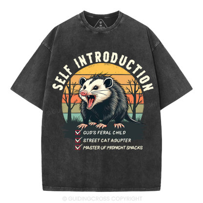 Self Introduction Christian Washed T-Shirt