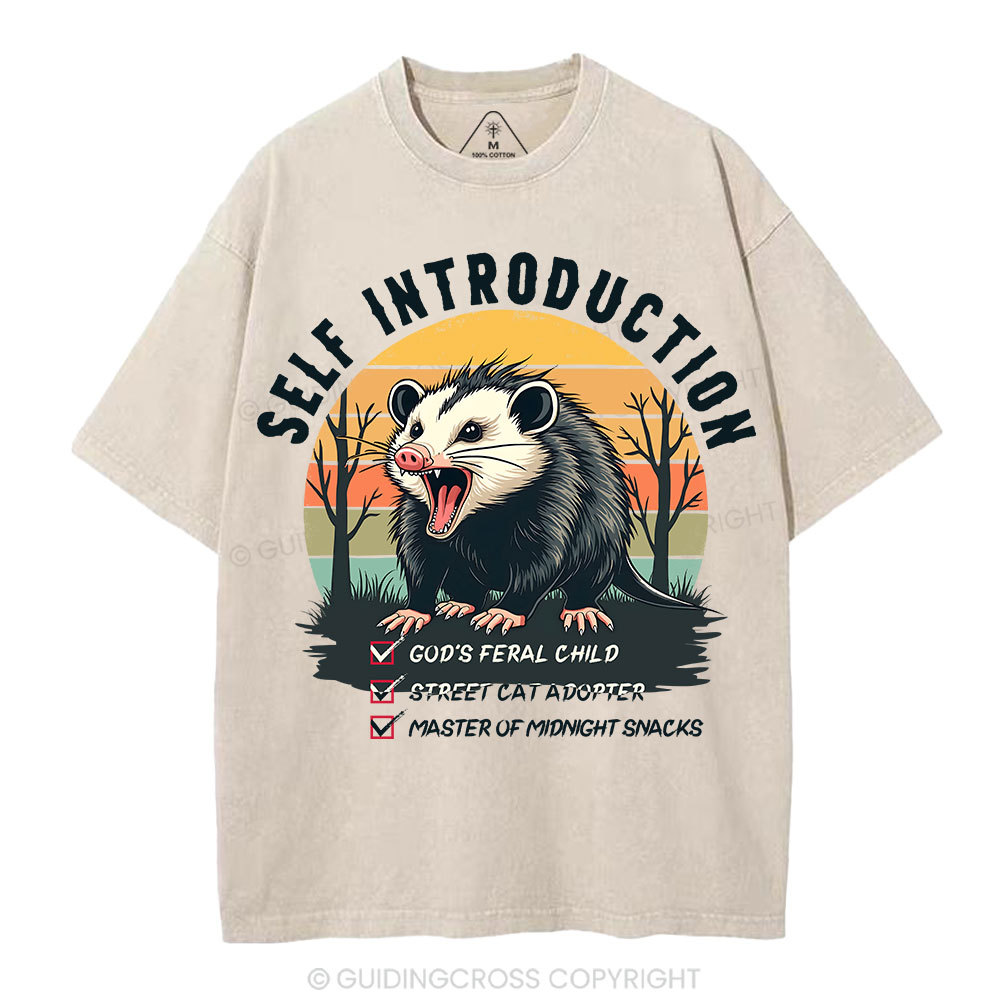 Self Introduction Christian Washed T-Shirt