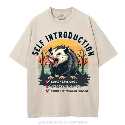 Self Introduction Christian Washed T-Shirt