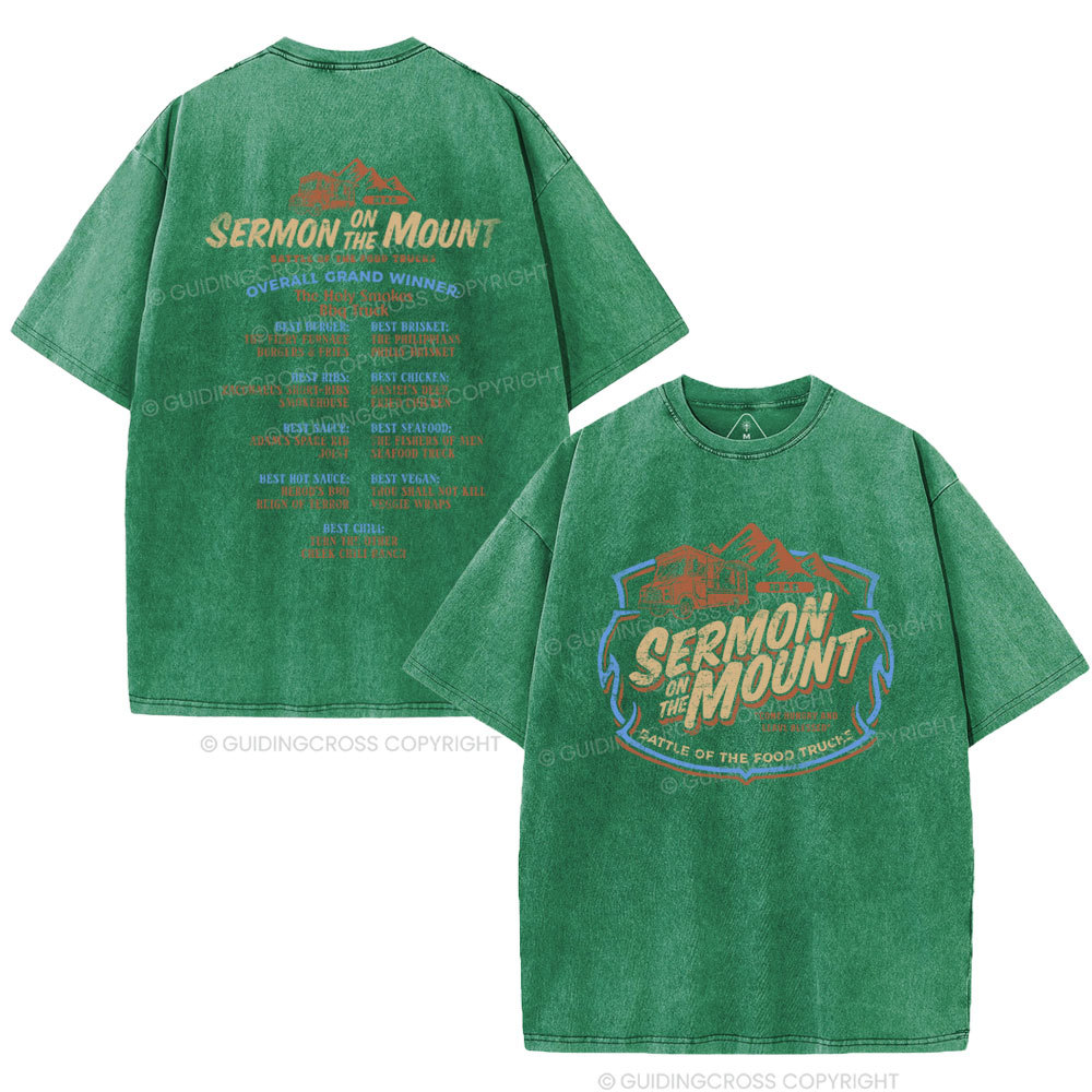 Sermon On The Mount Christian Washed T-shirt