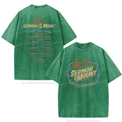 Sermon On The Mount Christian Washed T-shirt