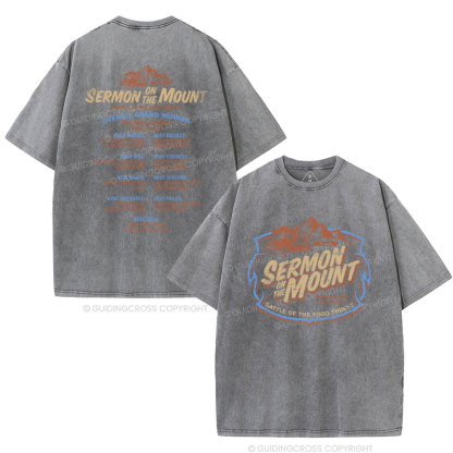 Sermon On The Mount Christian Washed T-shirt