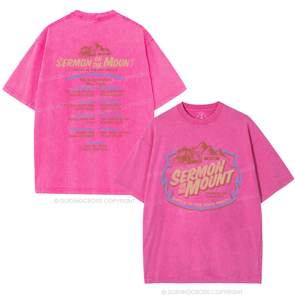 Sermon On The Mount Christian Washed T-shirt