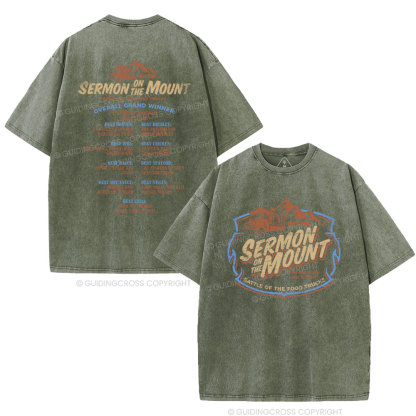 Sermon On The Mount Christian Washed T-shirt