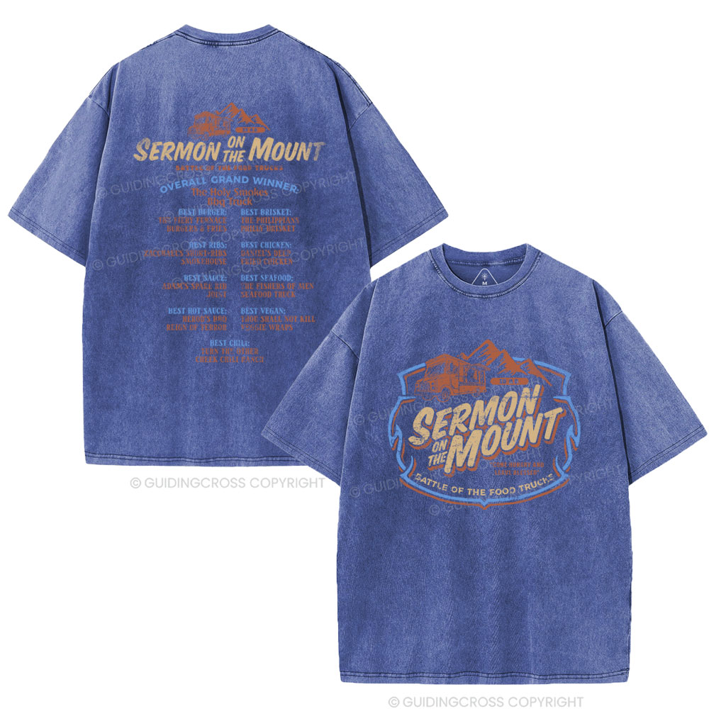 Sermon On The Mount Christian Washed T-shirt