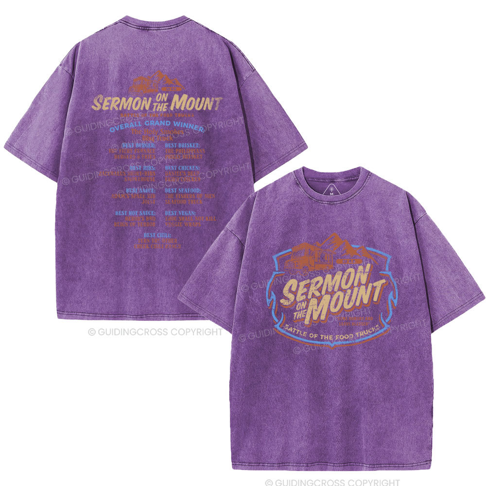 Sermon On The Mount Christian Washed T-shirt