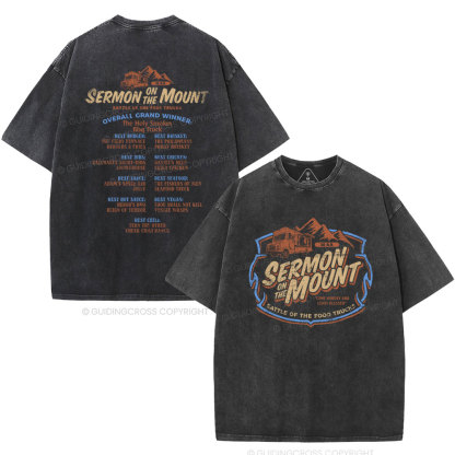 Sermon On The Mount Christian Washed T-shirt