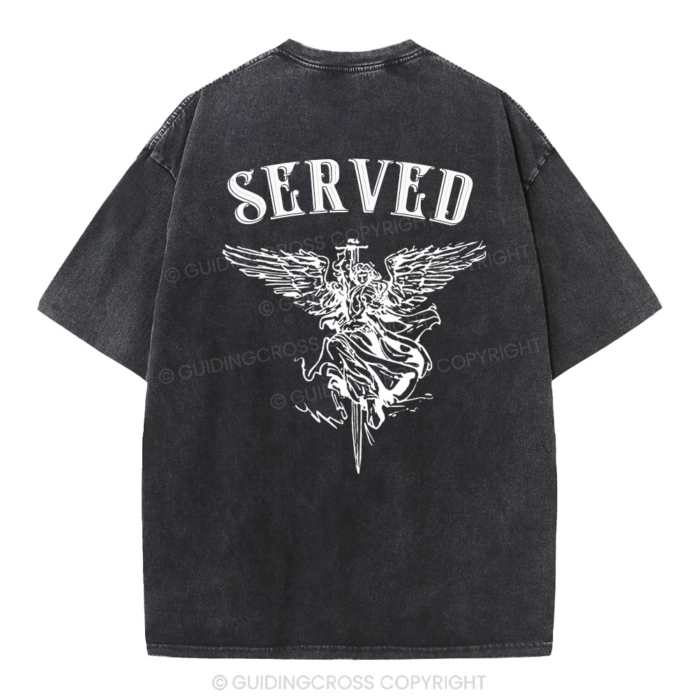 Served Christian Washed T-Shirt