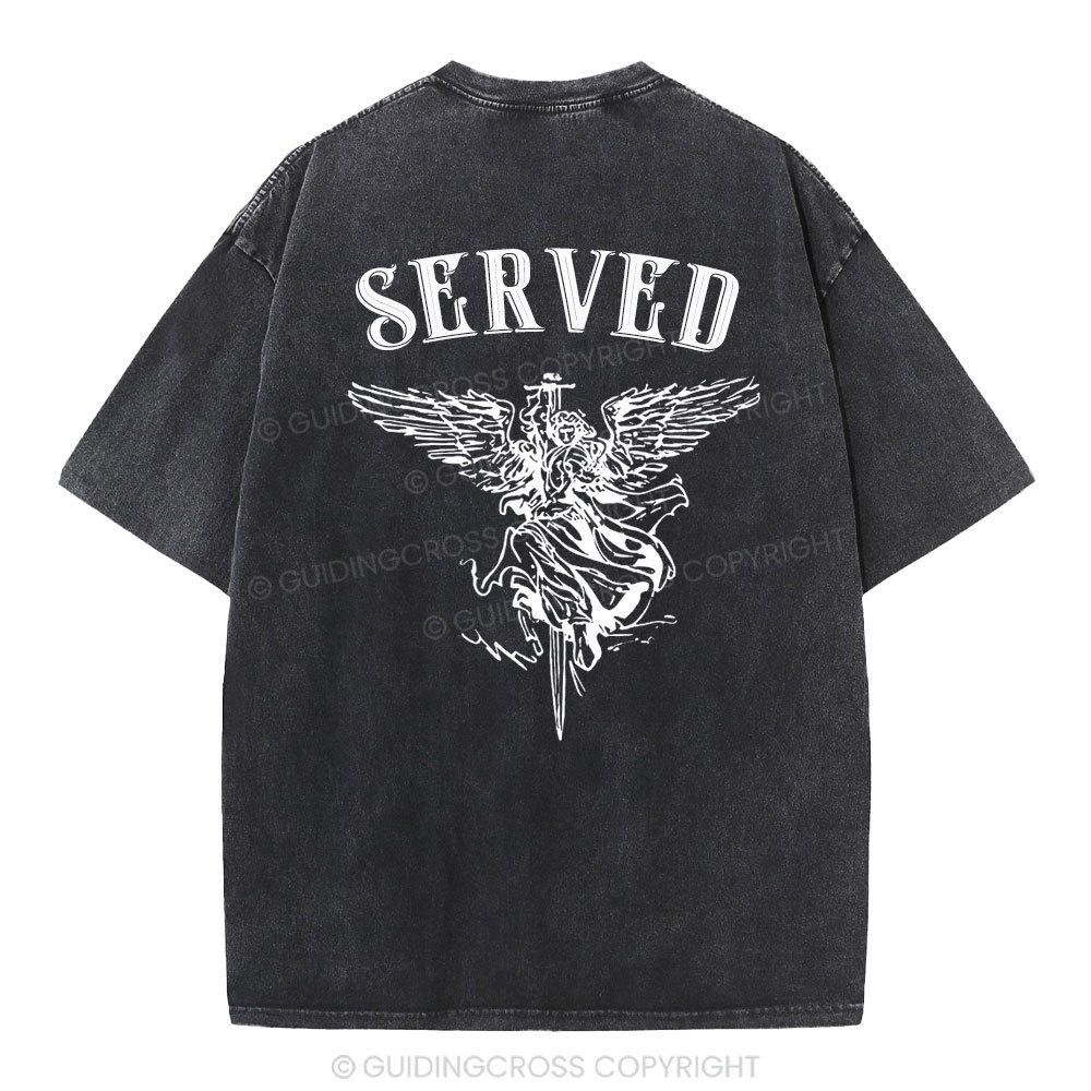 Served Christian Washed T-Shirt