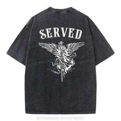 Served Christian Washed T-Shirt