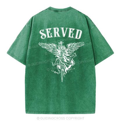 Served Christian Washed T-Shirt