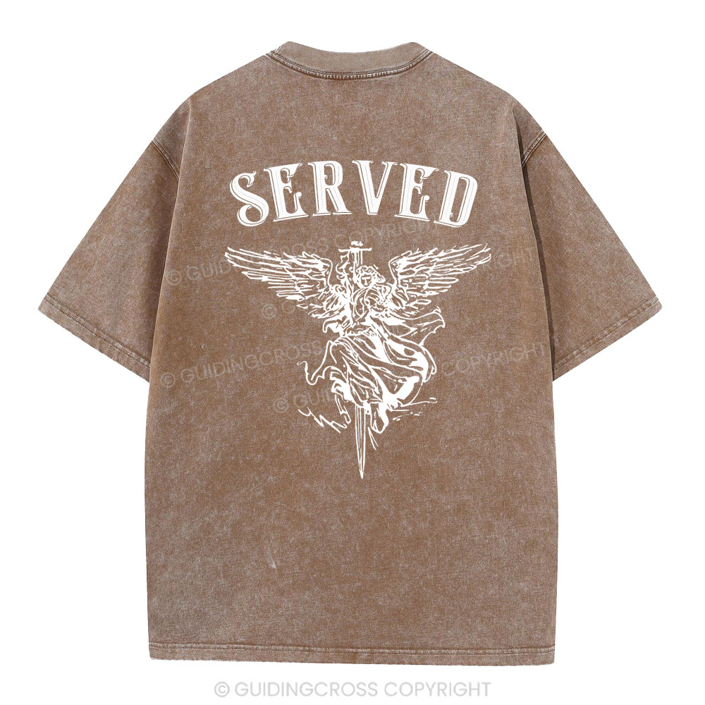 Served Christian Washed T-Shirt