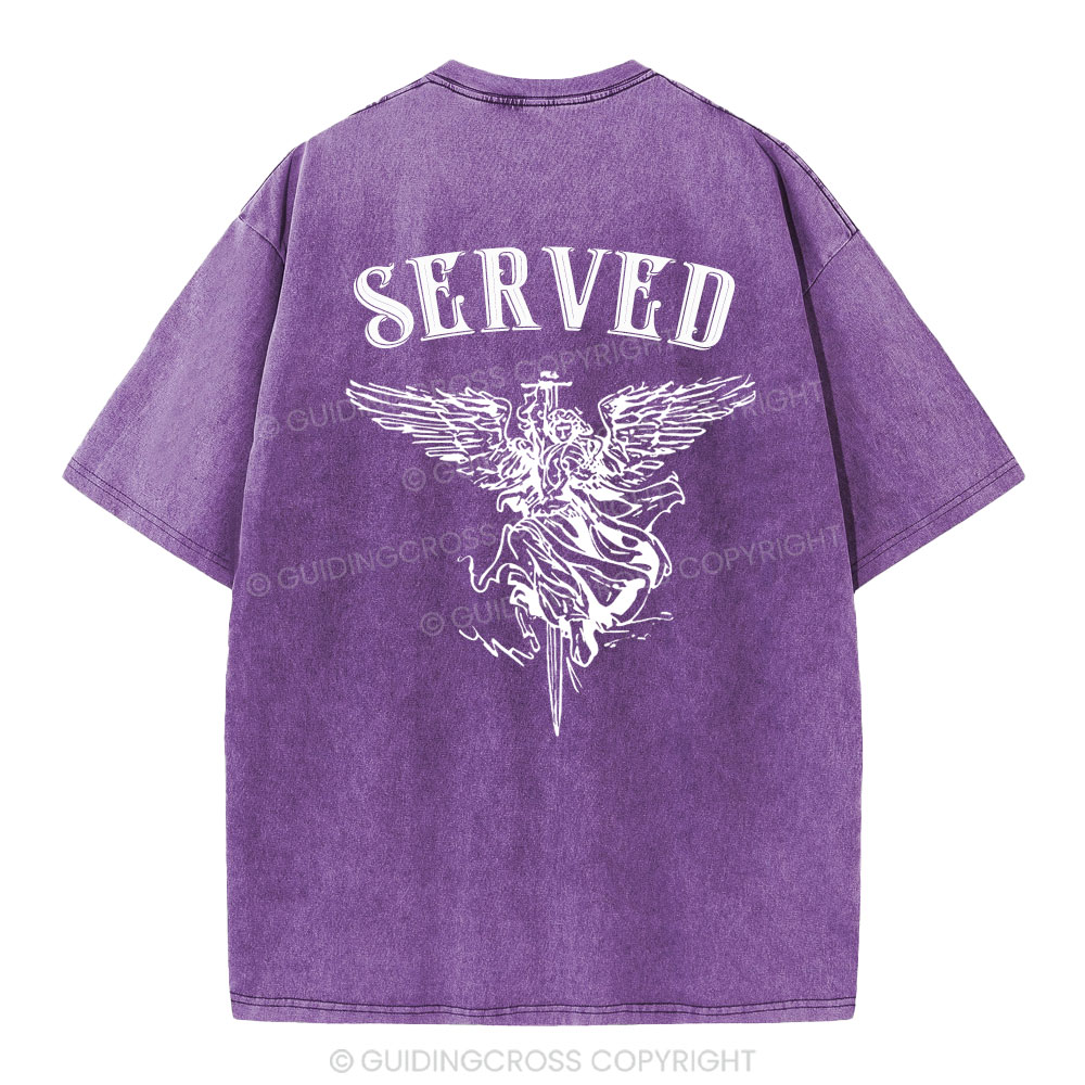 Served Christian Washed T-Shirt