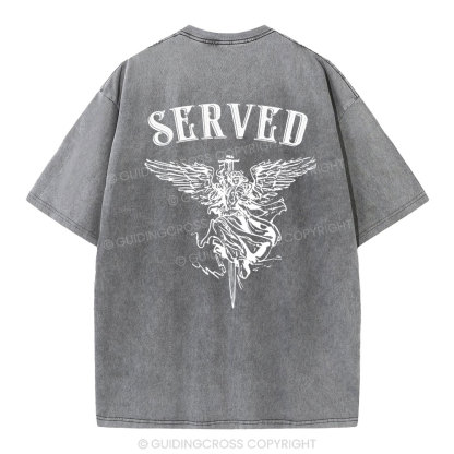 Served Christian Washed T-Shirt