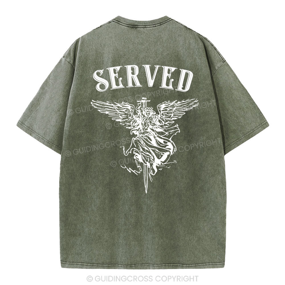 Served Christian Washed T-Shirt