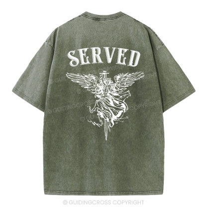 Served Christian Washed T-Shirt