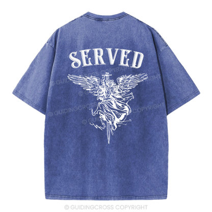 Served Christian Washed T-Shirt