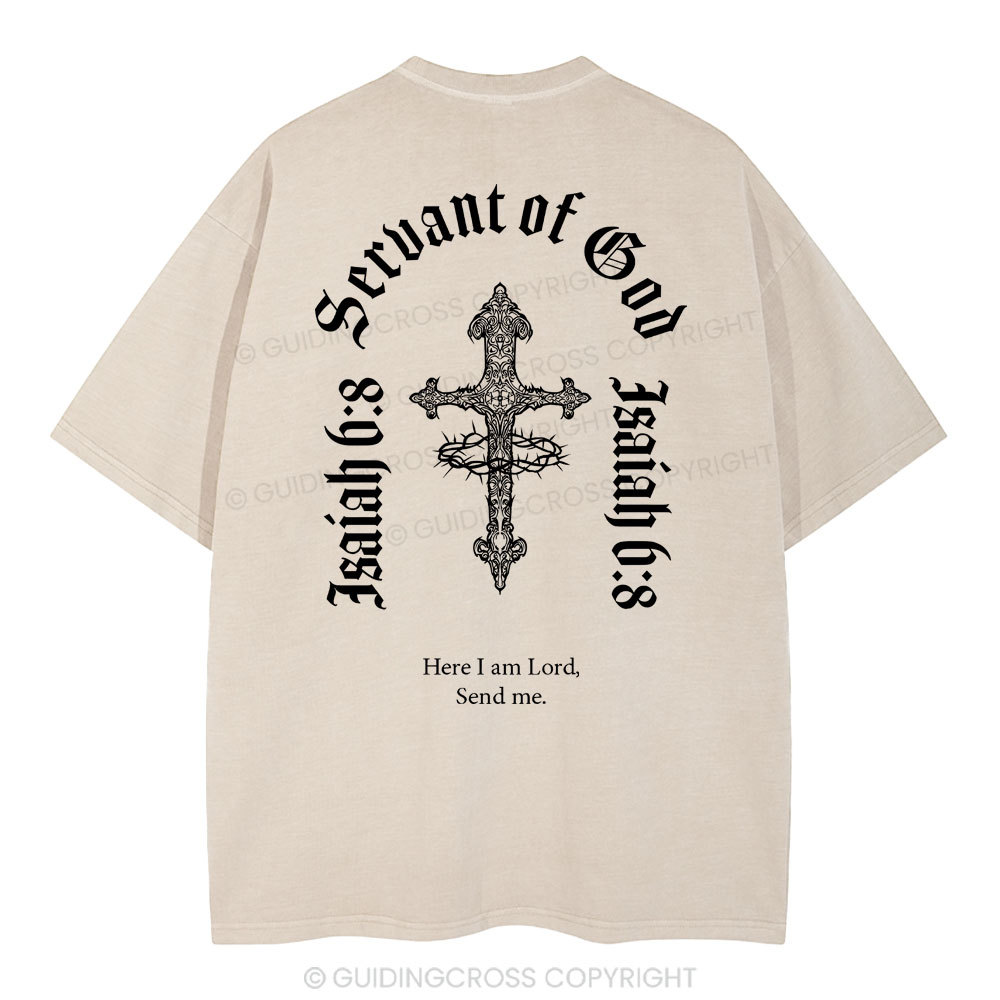 Servent Of God Christian Washed T-Shirt