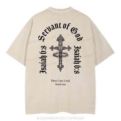 Servent Of God Christian Washed T-Shirt