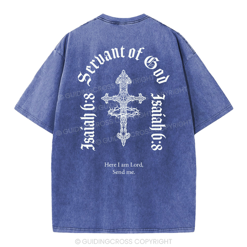 Servent Of God Christian Washed T-Shirt