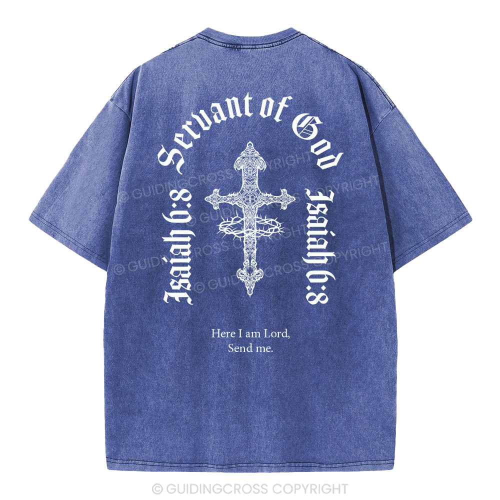 Servent Of God Christian Washed T-Shirt
