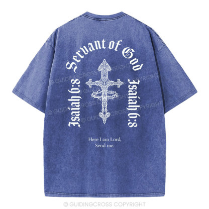 Servent Of God Christian Washed T-Shirt