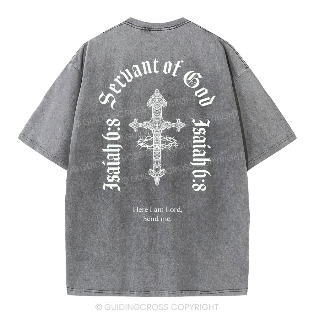 Servent Of God Christian Washed T-Shirt