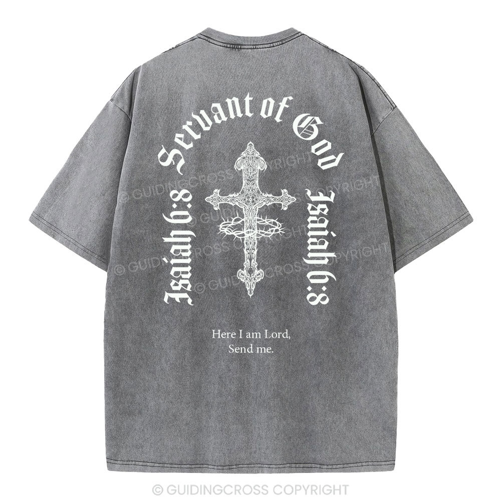 Servent Of God Christian Washed T-Shirt
