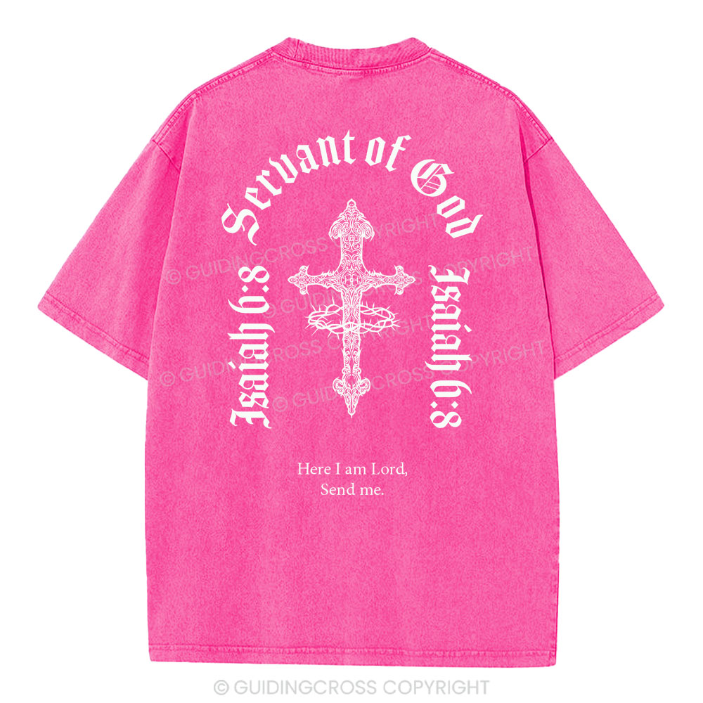 Servent Of God Christian Washed T-Shirt
