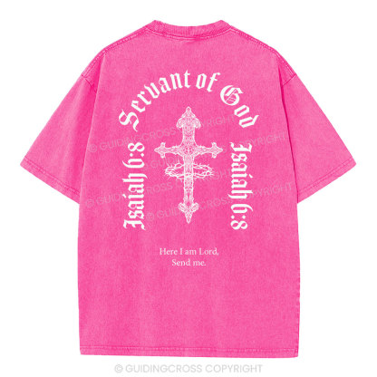 Servent Of God Christian Washed T-Shirt