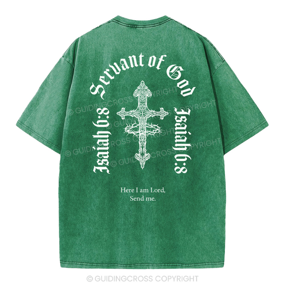 Servent Of God Christian Washed T-Shirt