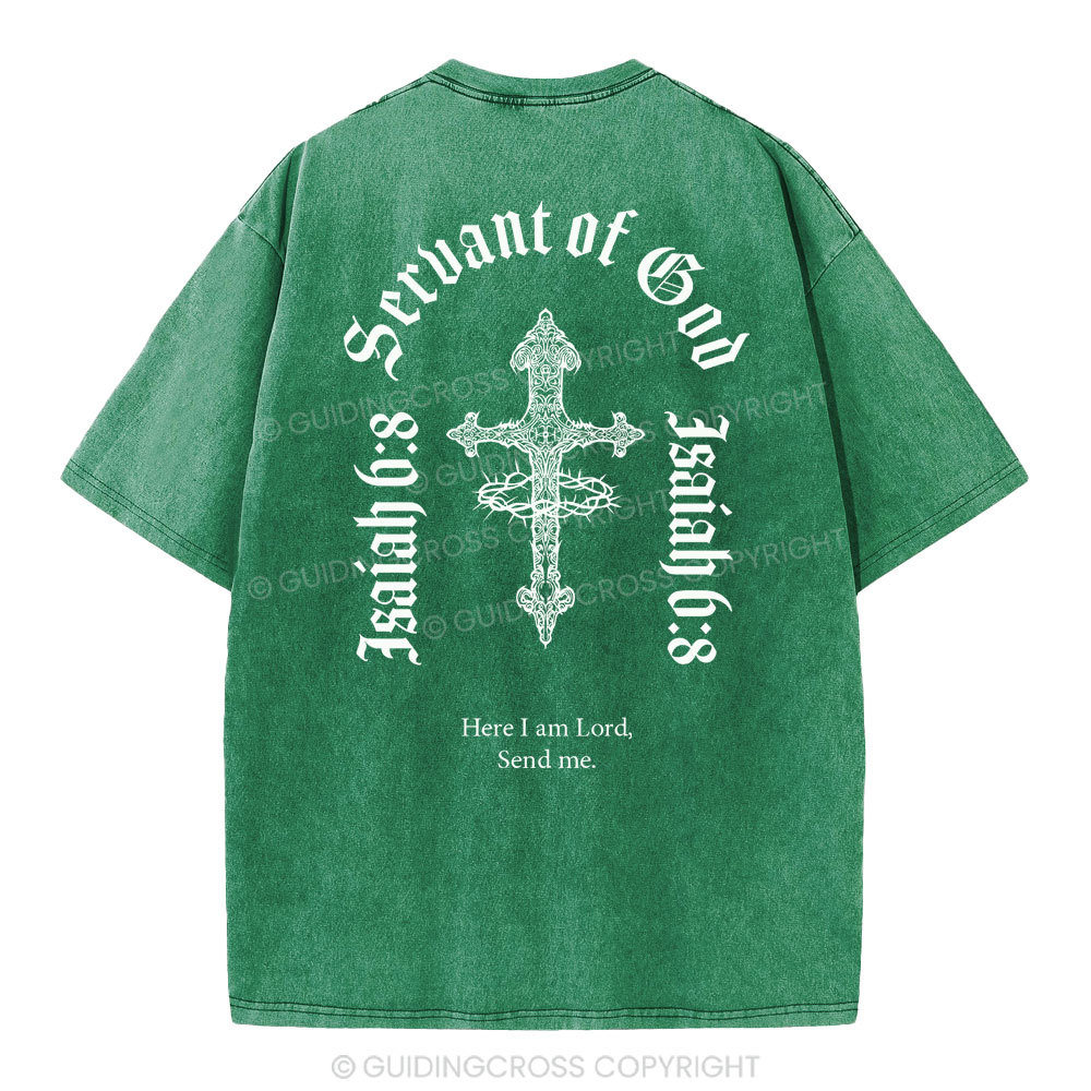 Servent Of God Christian Washed T-Shirt