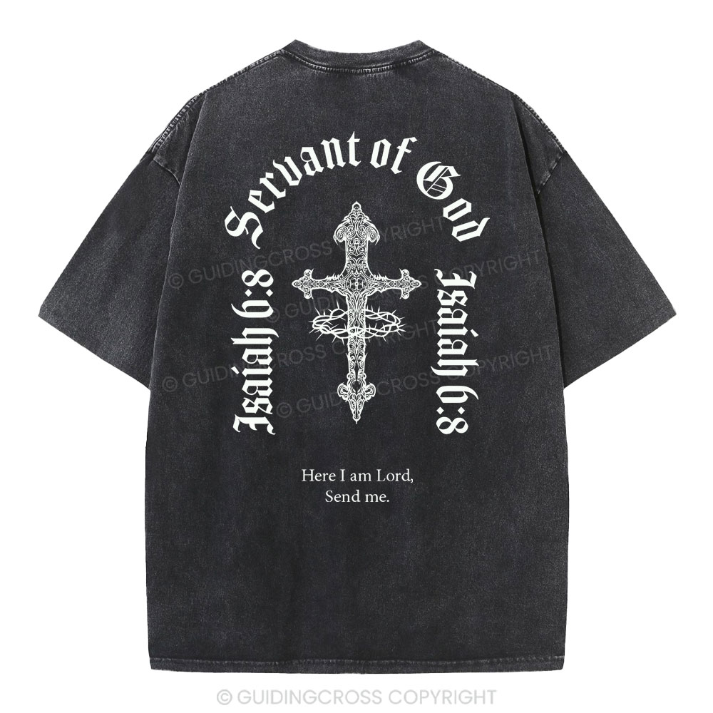Servent Of God Christian Washed T-Shirt
