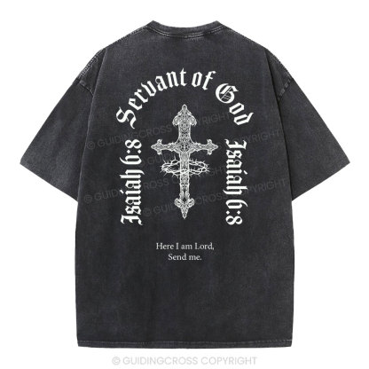 Servent Of God Christian Washed T-Shirt