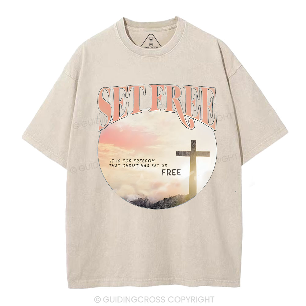 Set Free Christian Washed T-Shirt