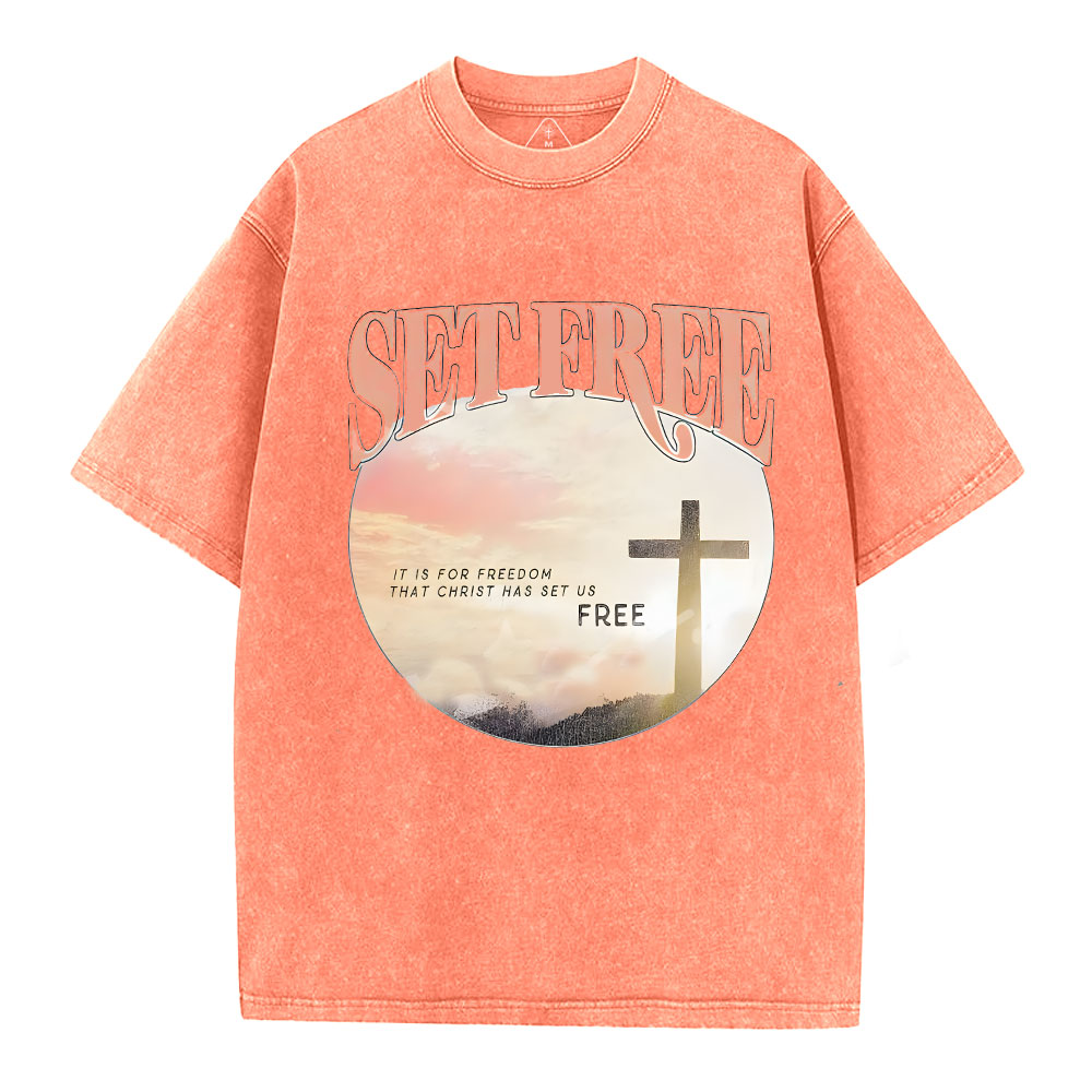 Set Free Christian Washed T-Shirt