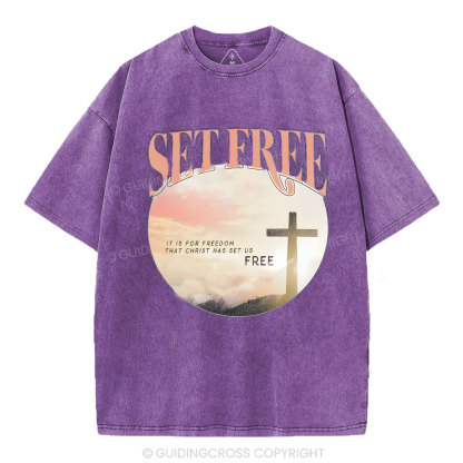 Set Free Christian Washed T-Shirt