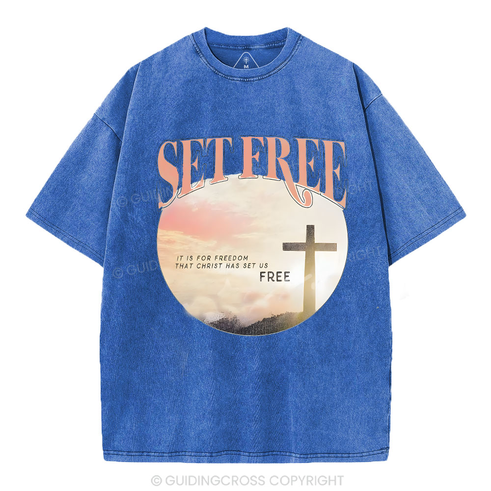 Set Free Christian Washed T-Shirt